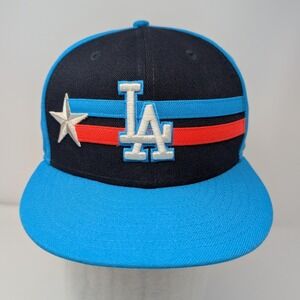 New Era LA Dodgers 2024 All-Star Teal Hot Pink Snapback Flat Brim Hat
